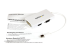 MDP2VGDVHDW - StarTech.com Travel A/V Adapter: 3-in-1 Mini DisplayPort to VGA DVI or HDMI Converter - Vänster vinkel